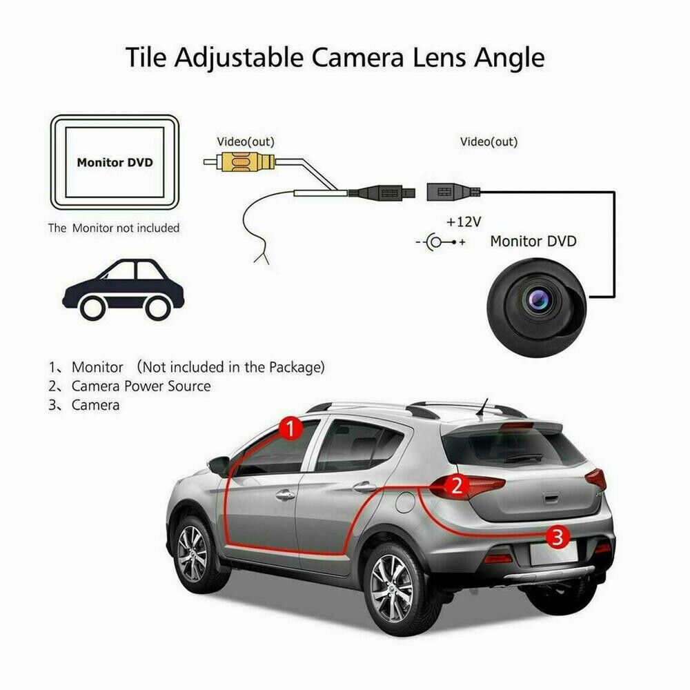HD Night Vision 360° Front / Rear Reversing Backup Camera for Van/Car