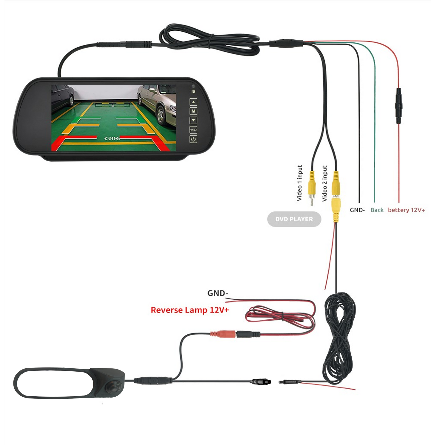 Reversing Camera & 7Inch Mirror Monitor For Vivaro, Trafic, Primastar 2001-2013
