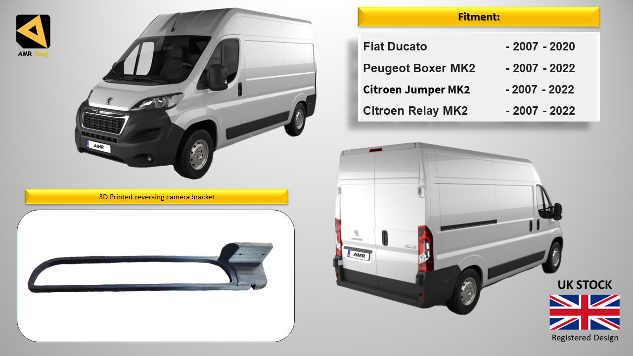 3D Printed Camera Bracket for Peugeot Boxer, Citroen Relay, Fiat Ducato 2011 and onwards