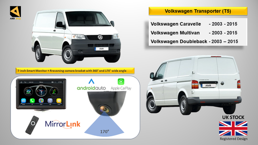 VW Transporter T5 T6 MP5 Monitor Car Parking Reverse Camera Kit