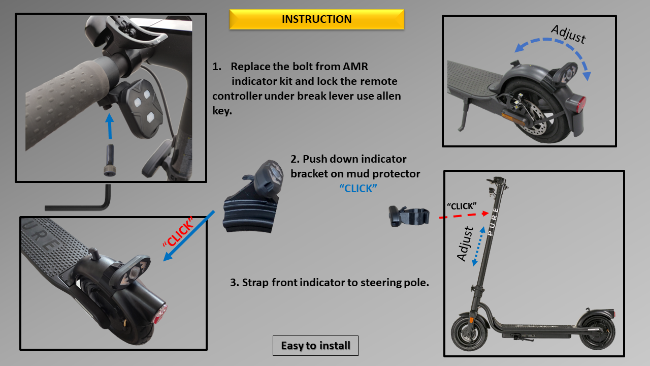 Indicator Kit for PURE Electric Scooters Air 2nd Gen