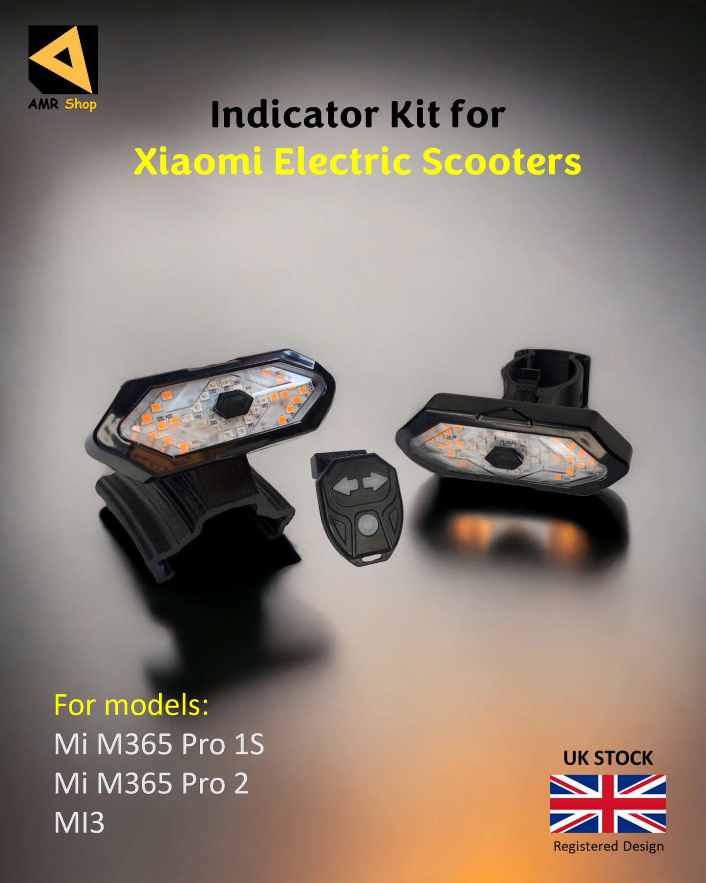 Front & Rear Indicator Kit for Xiaomi Electric Scooter Mi 363 Pro 1S (Clear)