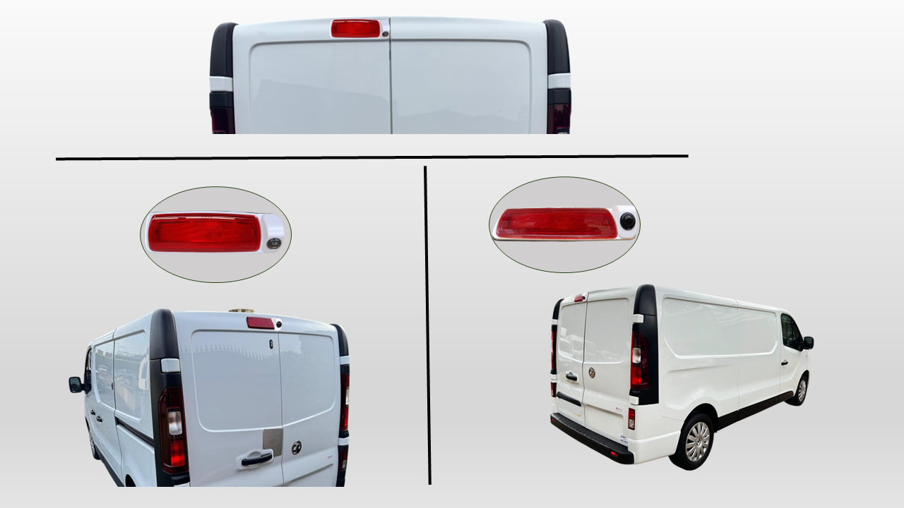 Reversing Camera & 7" Monitor for Vauxhall Vivaro MK3, Renault Trafic MK3 2014 (White)