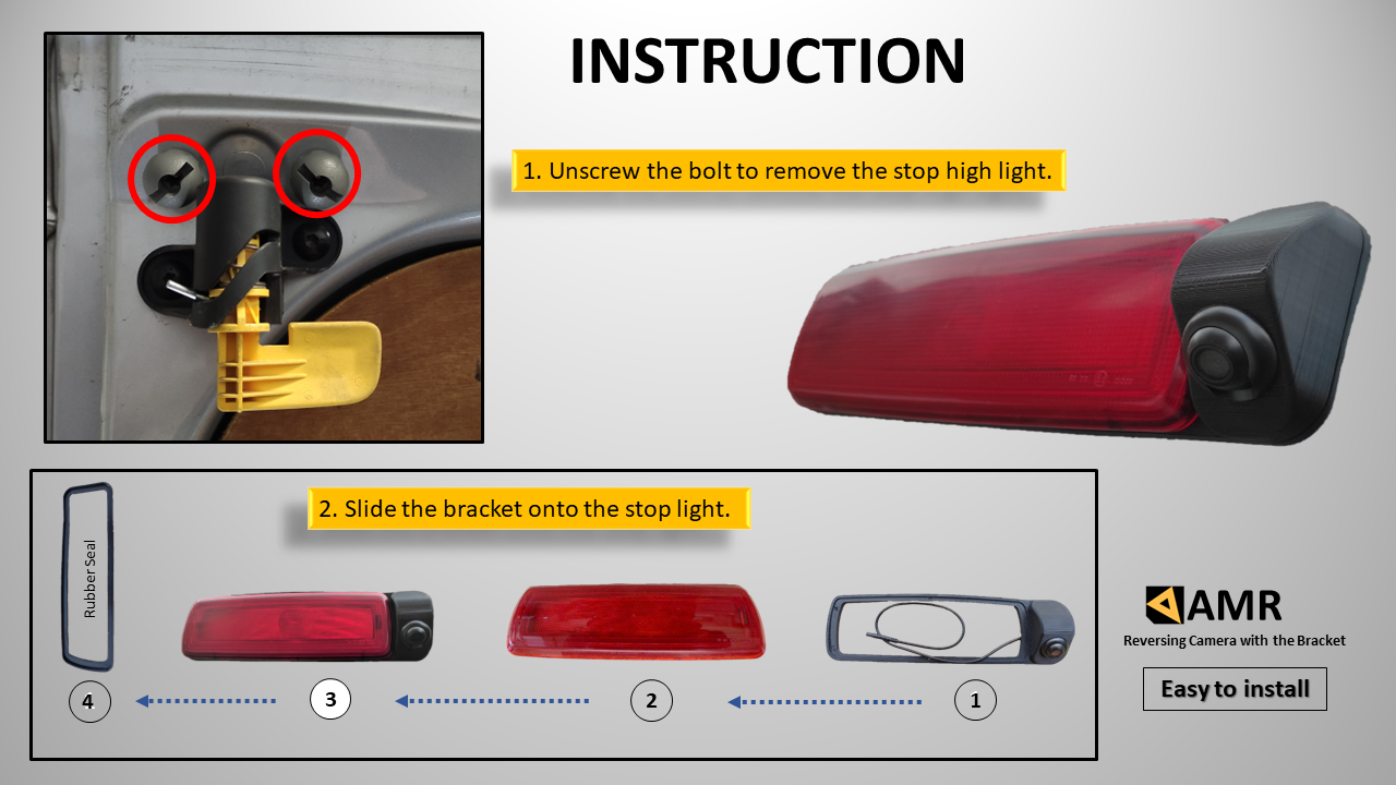 Reversing Camera and 4.3" Mirror Monitor For Vivaro, Trafic, Primastar 2014+