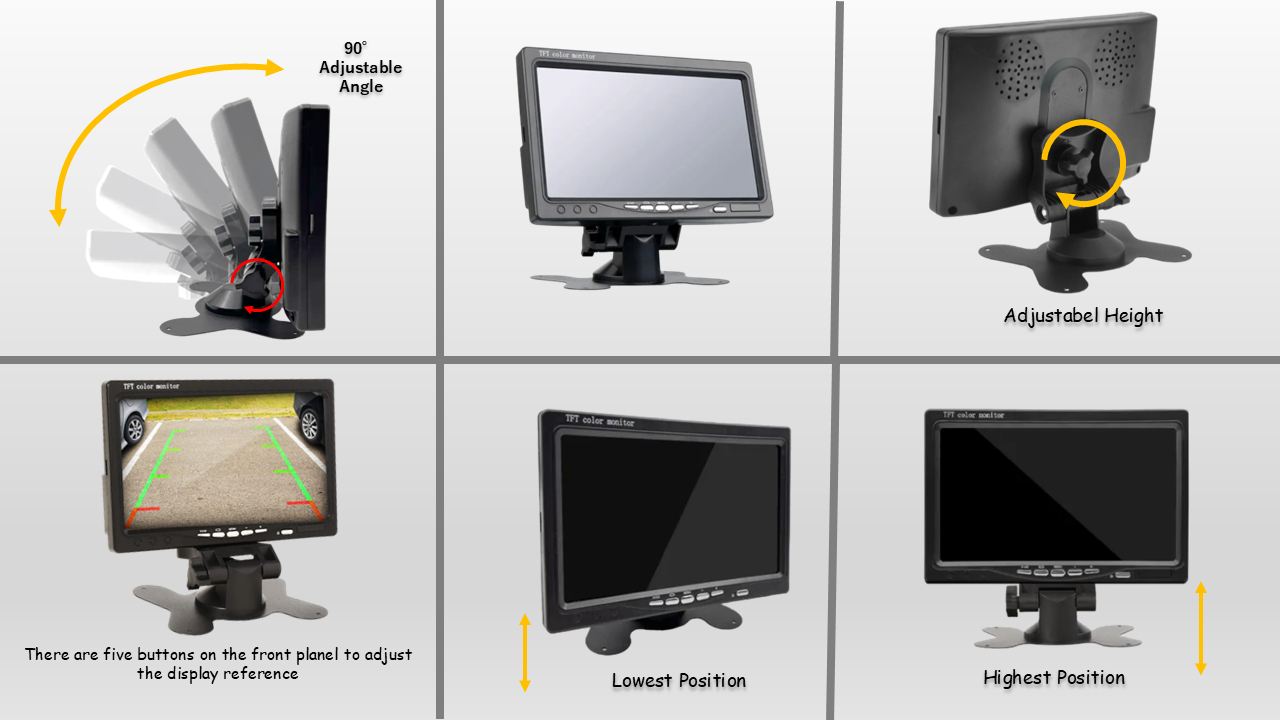 Reversing Camera & 7" Monitor for Vauxhall Vivaro MK3, Renault Trafic MK3 2014 (White)