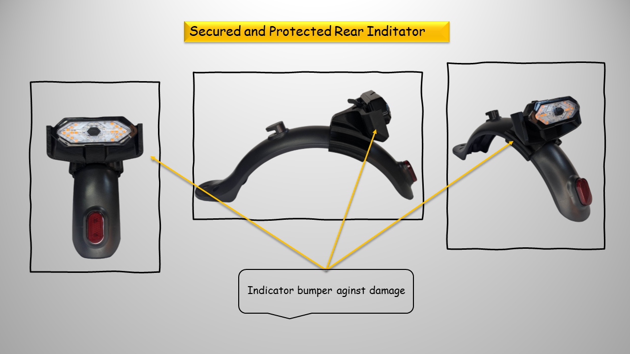 Front & Rear Indicator Kit for Xiaomi Electric Scooter Mi 363 Pro 1S (Clear)