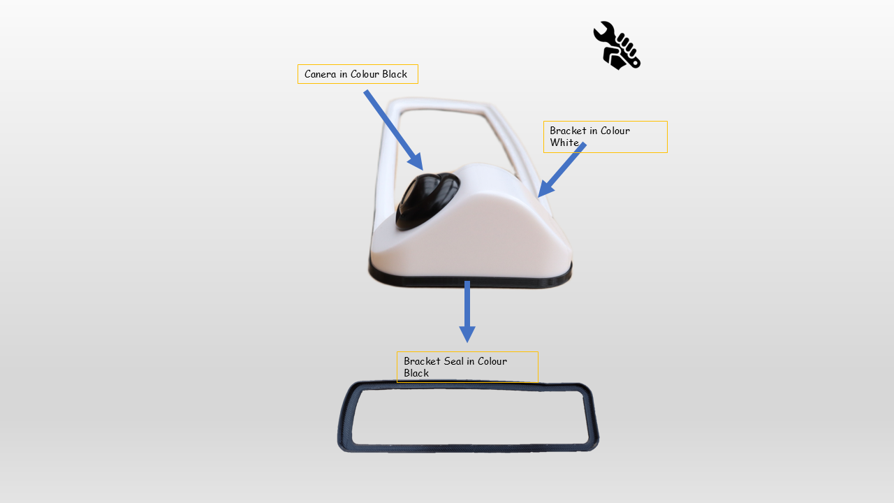 Reversing Camera & 7" Monitor for Vauxhall Vivaro MK3, Renault Trafic MK3 2014 (White)