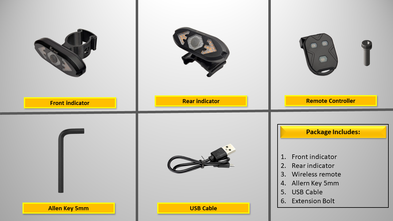 Front and Rear Indicator for Xiaomi Electric Scooter