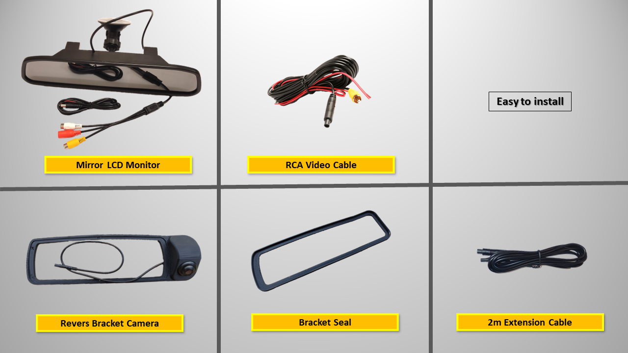 Reversing Camera and 4.3" Mirror Monitor For Vivaro, Trafic, Primastar 2014+
