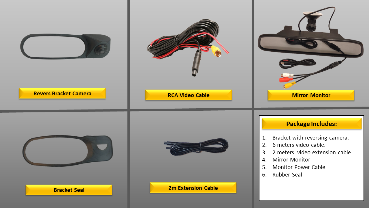 Reversing Camera & 4.3" Mirror Monitor For Vivaro, Trafic, Primastar 2001-2013