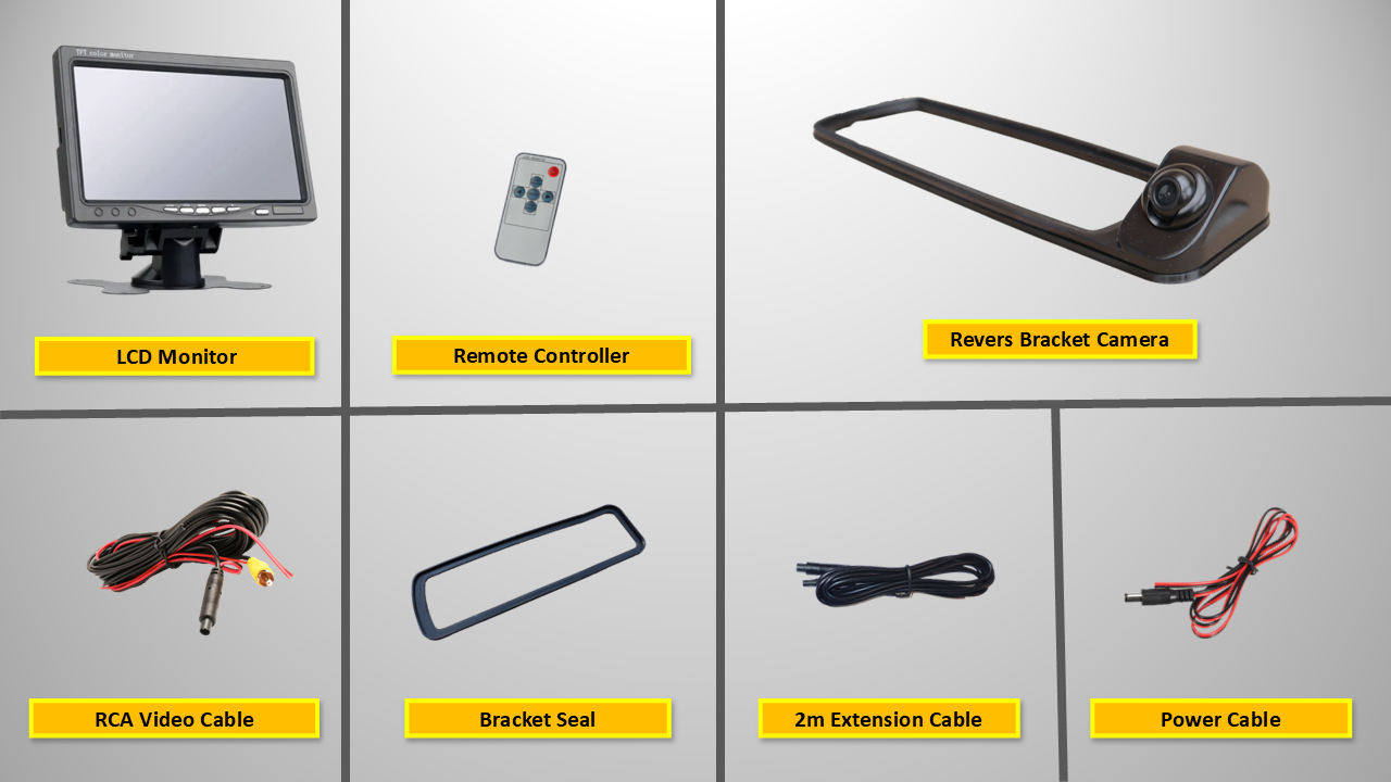 Reversing Camera & 7" Monitor for Vauxhall Vivaro MK3, Renault Trafic MK3 2014