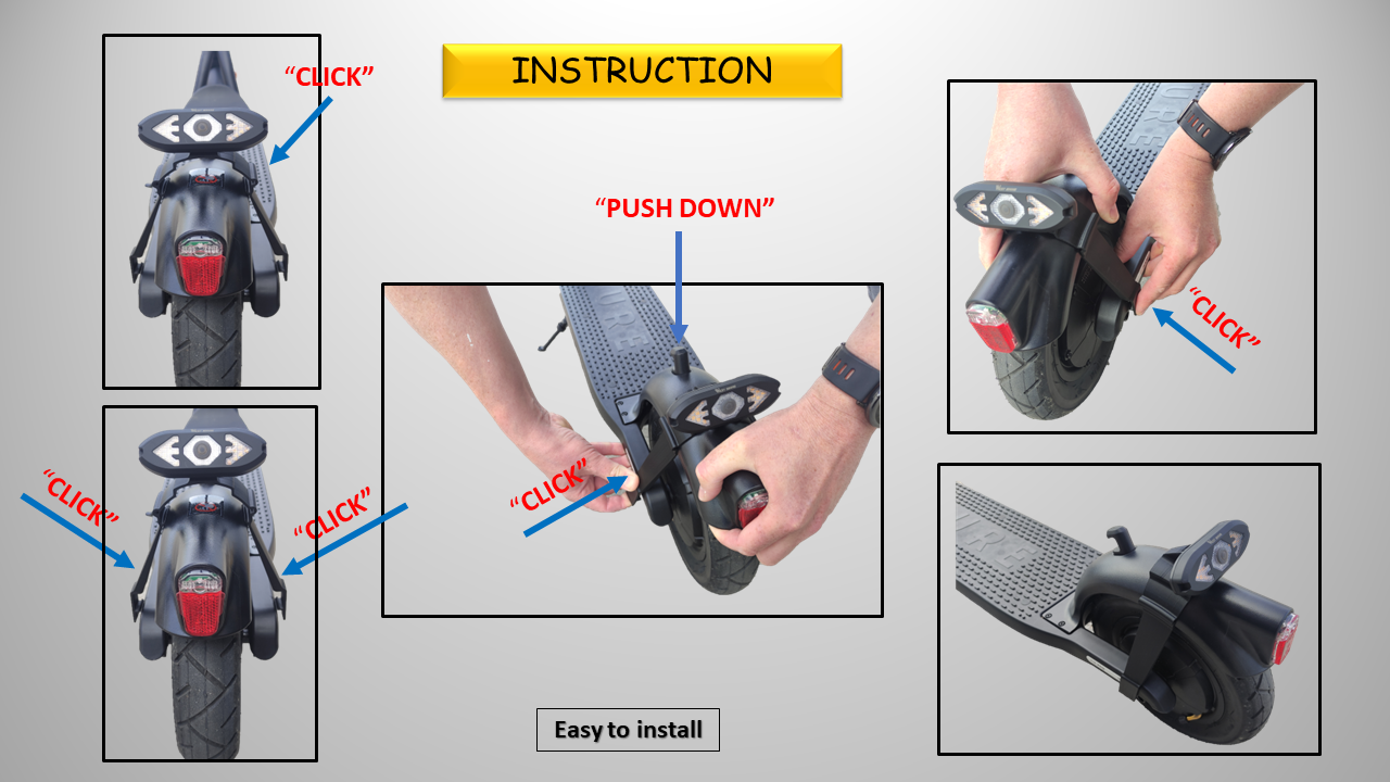 Mudguard Support with Indicators for Pure Air 2nd Gen (Clear)