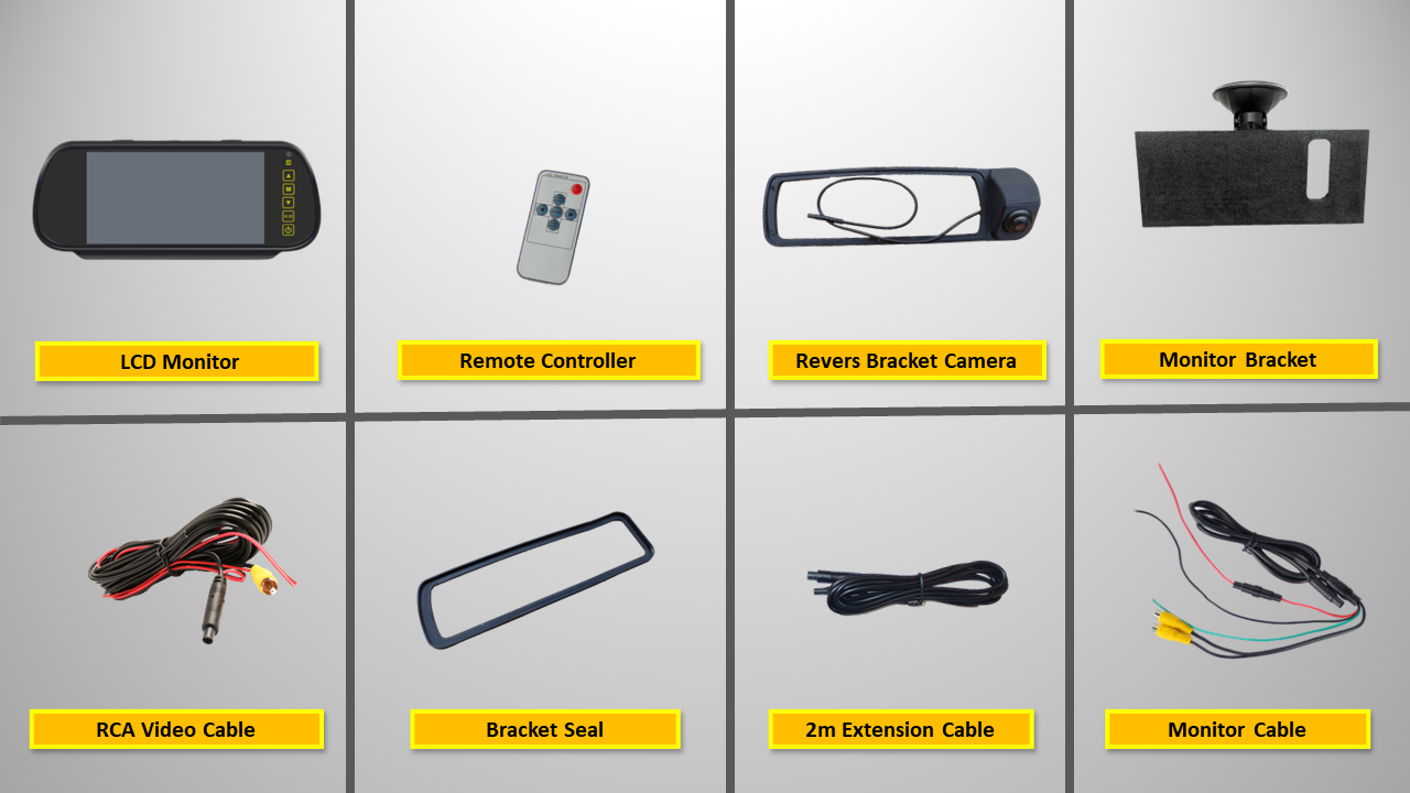 Reversing Camera & 7" Monitor for Vauxhall Vivaro MK3, Renault Trafic MK3 2014