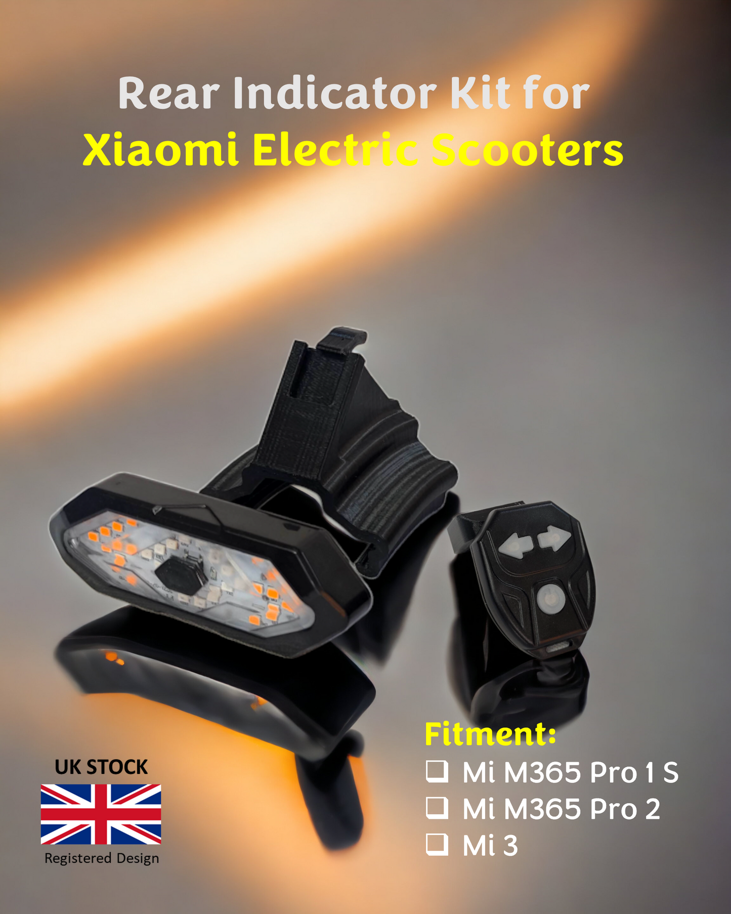 Front & Rear Indicator Kit for Xiaomi Electric Scooter Mi 363 Pro 1S (Clear)