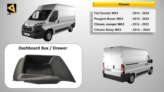 3D Printed Dashboard Tray for Peugeot Boxer, Citroen Relay, Citroen Jumper