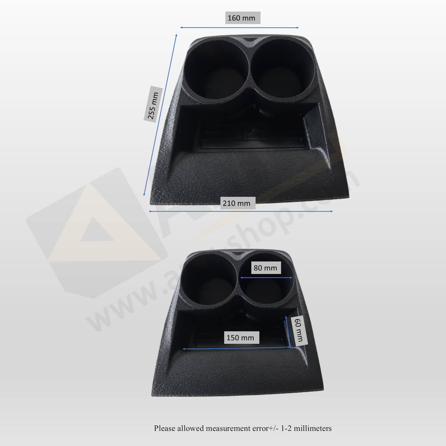 Dashboard Tray with Dual Cup Holder & Storage Peugeot Boxer, Citroen Relay, Fiat Ducato 2014+