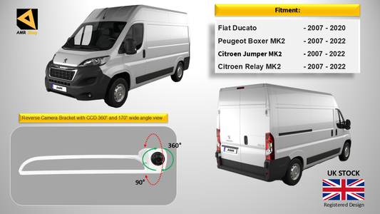 Reversing Camera Kit for Peugeot Boxer, Citroen Relay, Fiat Ducato 2011 and onwards (white)