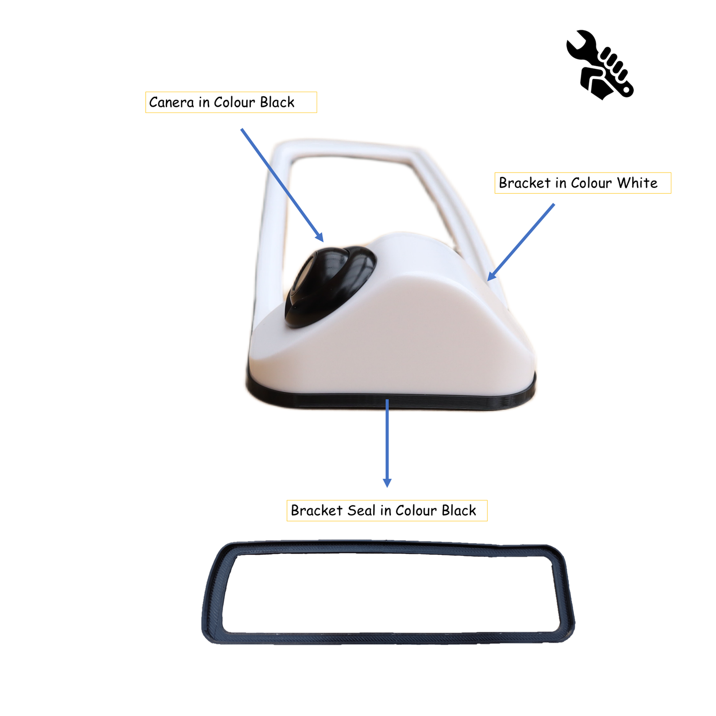 Reversing Camera For Vivaro ,Trafic, NV300 2014 onwards (WHITE)