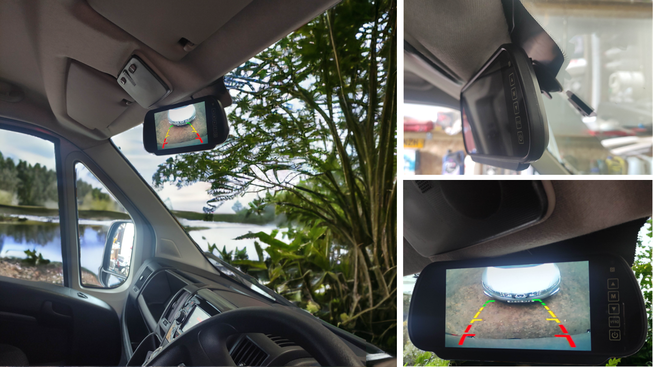 Reversing Camera & 7" Monitor for Vauxhall Vivaro MK3, Renault Trafic MK3 2014 (White)
