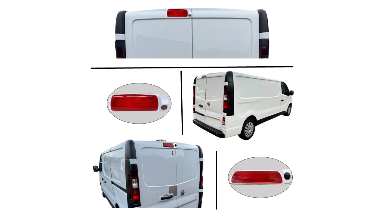 Reversing Camera & 7" Monitor for Vauxhall Vivaro MK3, Renault Trafic MK3 2014 (White)