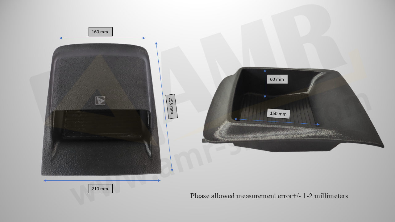 3D Printed Dashboard Tray with Sun Shade for Peugeot Boxer Citroen Relay Fiat Ducato 2014+