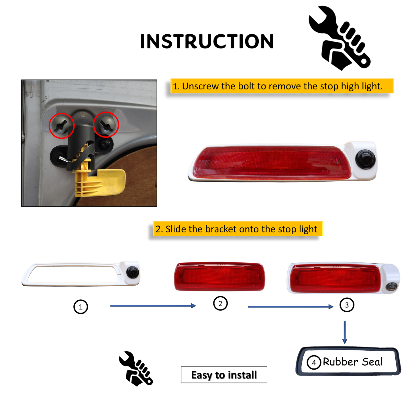 Reversing Camera For Vivaro ,Trafic, NV300 2014 onwards (WHITE)