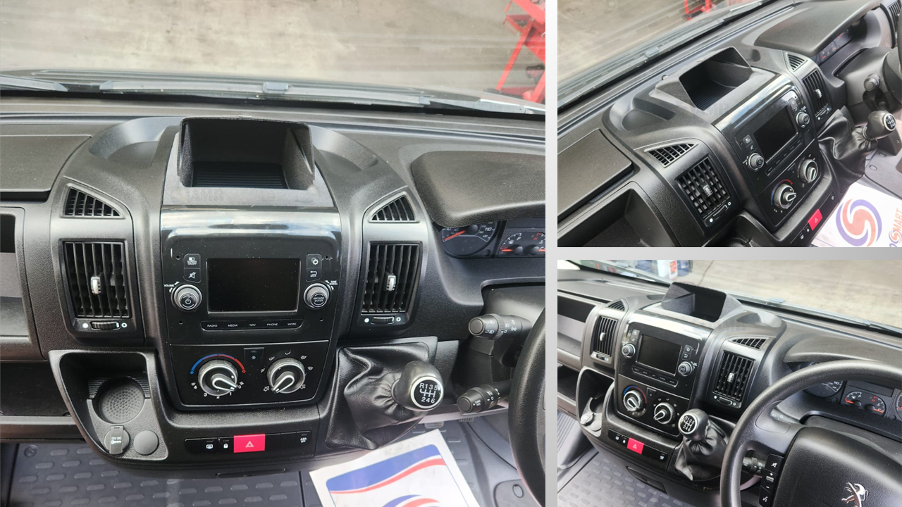 3D Printed Dashboard Tray with Sun Shade for Peugeot Boxer Citroen Relay Fiat Ducato 2014+