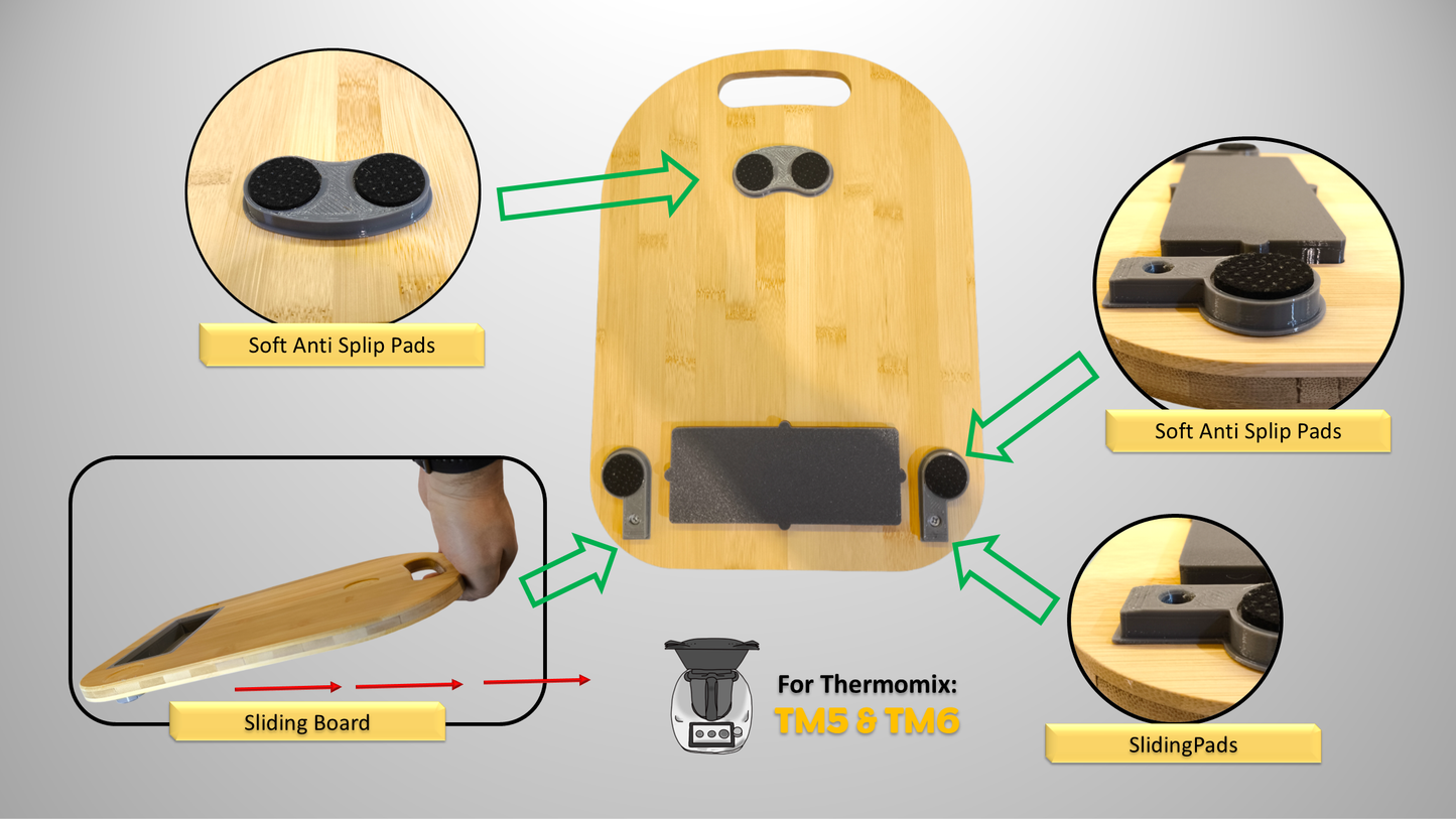 Sliding Board with Waste Water Container For Thermomix TM6 TM5