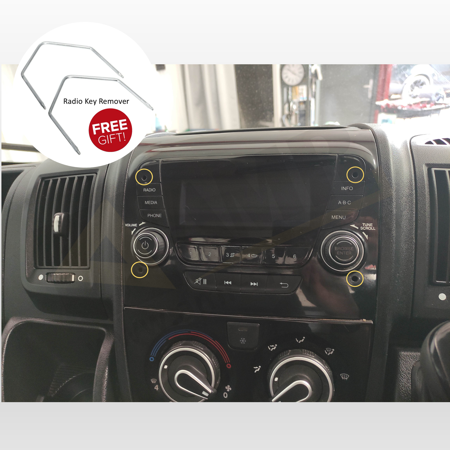 Dashboard Tray with Dual Cup Holder & Storage Peugeot Boxer, Citroen Relay, Fiat Ducato 2014+