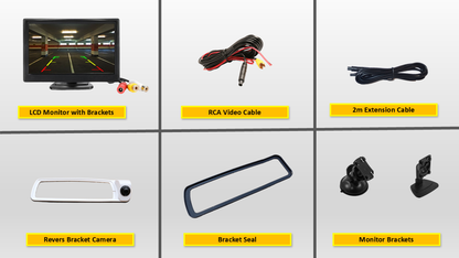 5" Monitor and Reversing Camera For Vivaro, Trafic, NV300 2014-2022 (WITHE)
